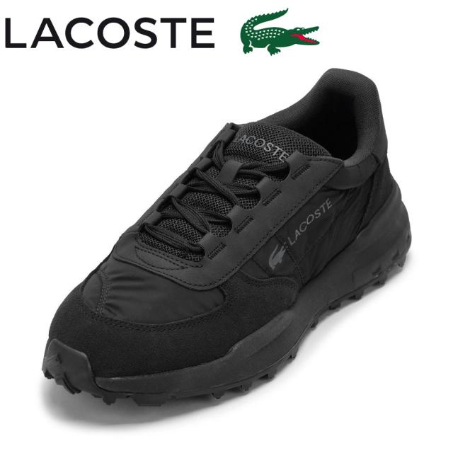 ラコステ LACOSTE 50SMA0086 メンズ靴 靴 シューズ 2E相当 スニーカー ランニング ウォーキング シューズ メッシュ 通気性 ELITE ACTV EVO 225 3 SMA ナイロン スエード ローカットスニーカー 人気 ブランド ブラック×ブラック
