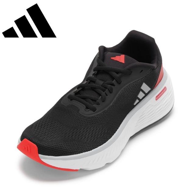アディダス adidas ID4045 スニーカー ランニング ウォーキング シューズ 通気性 メッシュ 耐久性 CLOUDFOAM GO SHOES 衝撃吸収 グリップ力 ローカットスニーカー 人気 ブランド ブラック×レッド