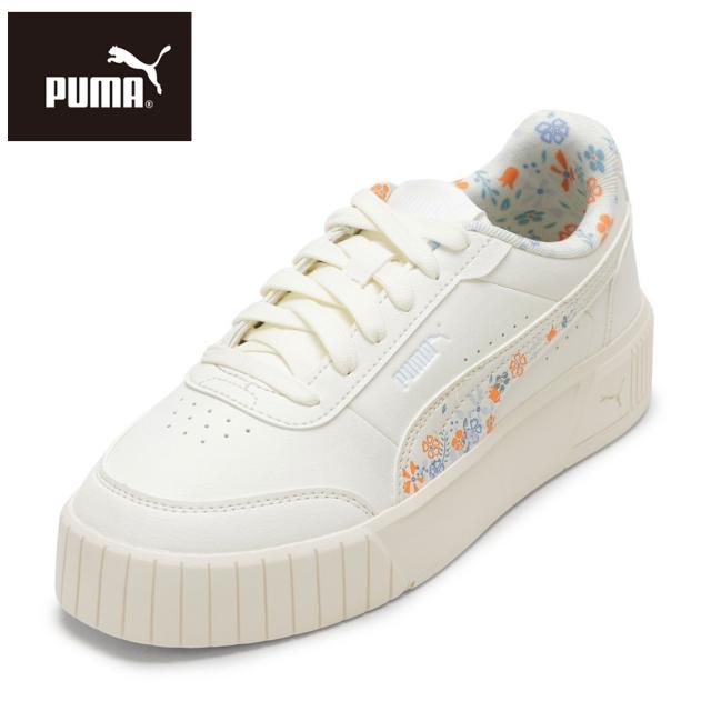 プーマ PUMA 407393.01L レディース靴 靴 シューズ 2E スニーカー 軽量 クッション性 厚底 キャリーナ ミア フラワー ローカットスニーカー 人気 ブランド オフホワイト