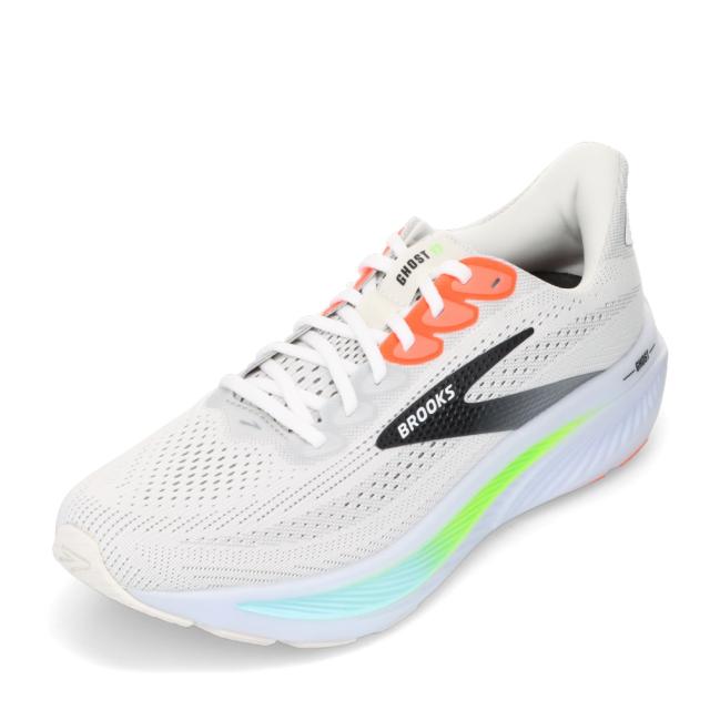 ブルックス BROOKS BRM 4423 スニーカー ランニング ウォーキング シューズ 軽量 ゴースト17 クッション性 メッシュ フィット 耐久性 ローカットスニーカー 人気 ブランド ホワイト×グリーン