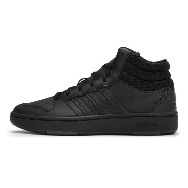 アディダス adidas KI1086 メンズ靴 靴 シューズ 2E スニーカー バスケットボールシューズ バッシュ 通気性 メッシュ HOOPS MID CLASSIC フープスミッドクラシック 耐久性 グリップ力 ハイカットスニーカー ミッドカットスニーカー 人気 ブランド ブラック×ブラック_1