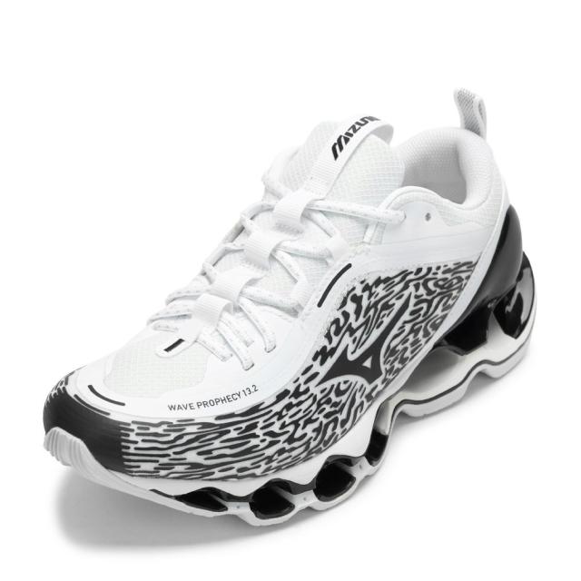 ミズノ MIZUNO D1GA261304 メンズ靴 靴 シューズ 2E スニーカー 軽量 クッション性 厚底 ボリュームソール PROPHECY13.2 耐久性 柔らかい ローカットスニーカー 人気 ブランド ホワイト×ブラック