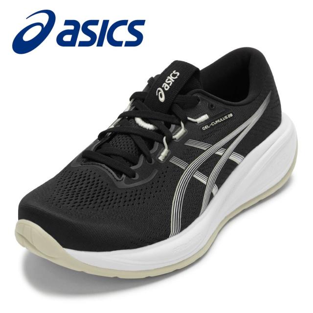 アシックス asics 1011C146.002M メンズ靴 靴 シューズ 4E スニーカー ランニングシューズ 軽量 グリップ性 耐久性 GEL-CUMULUS 28 反発性 柔らかい 耐摩耗性 ローカットスニーカー 人気 ブランド ブラック×ホワイト