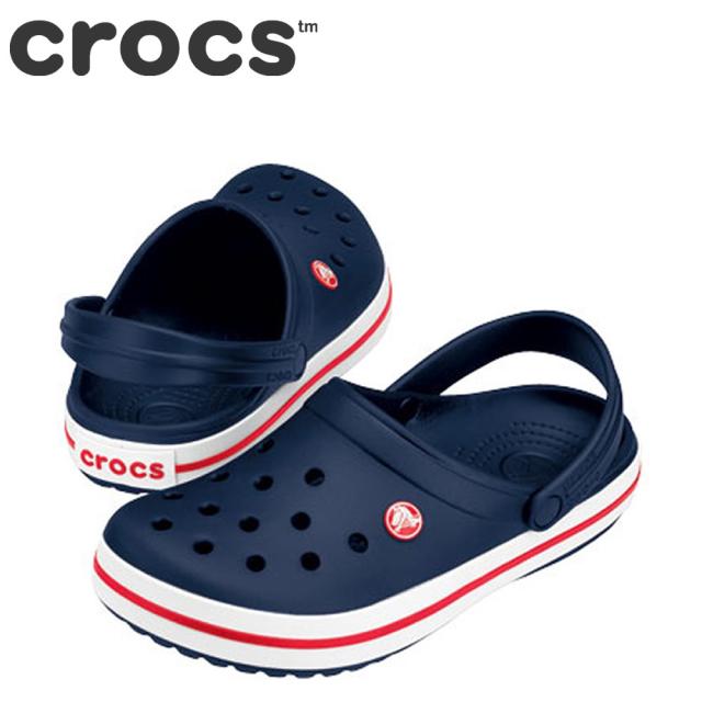 クロックス crocs 11016 W レディース クロッグサンダル crocband　クロックバンド　 バックストラップ ジビッツホール 軽量 クッション性 ネイビー