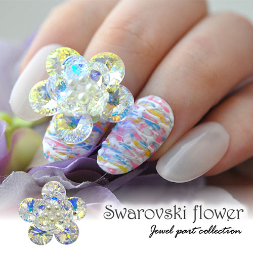 スワロフスキー フラワー パーツ ネイル 手作り ハンドメイド スワロ