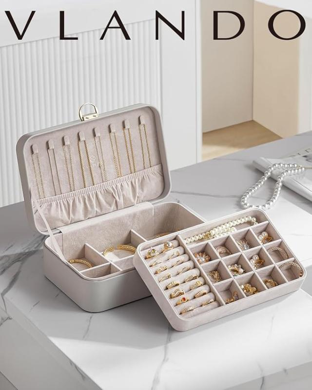 ジュエリーボックス　収納　大容量　ホワイト　ジュエリーケース　ピアス　宝石箱 ジュエリーボックス アクセサリー収納 大容量 2段式 ホワイト 小物入れ