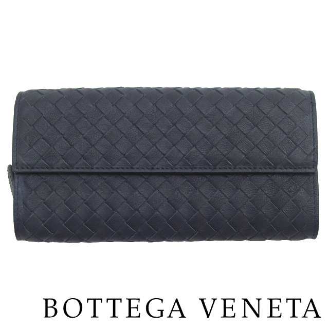 ボッテガヴェネタ 長財布 新品 メンズ 財布 BOTTEGA VENETA レディース 261995 ネイビー系