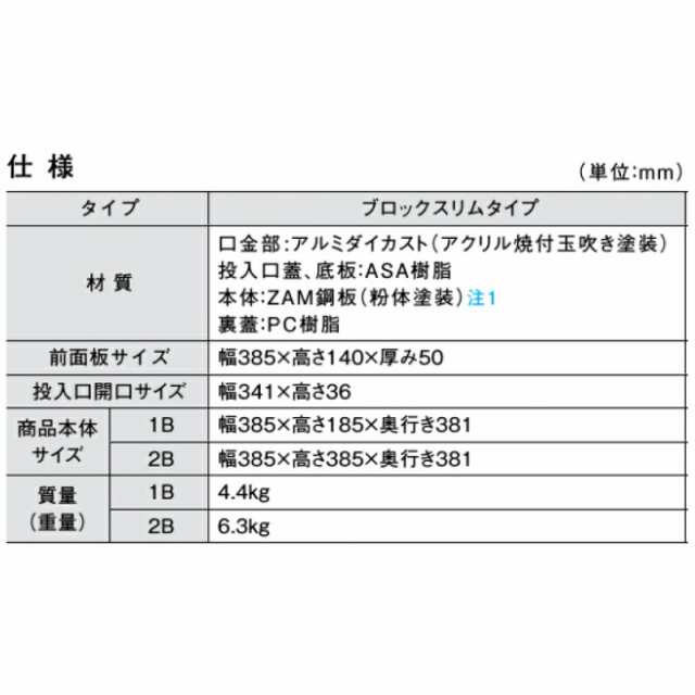 【受注生産品】パナソニック サインポスト 口金ユニサス ブロックスリムタイプ 1Bサイズ 表札スペース+LED照明付 ワンロック錠 CTBR7712 