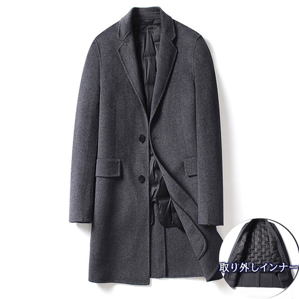 ポイント超超祭利用可 チェスターコート メンズ ビジネスコート 通勤