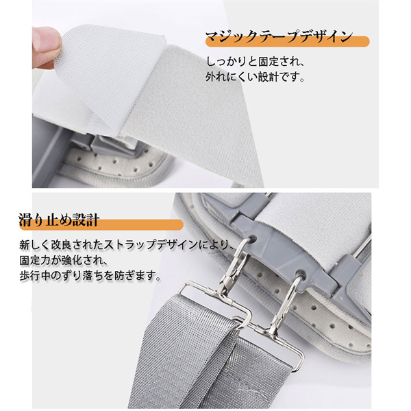 膝サポーター スプリング式 膝蓋骨サポート固定器【最新モデル】調節式 高強度アルミニウム合金 膝ブレース 支具 護膝 1枚 托具 支架 膝の保護_9
