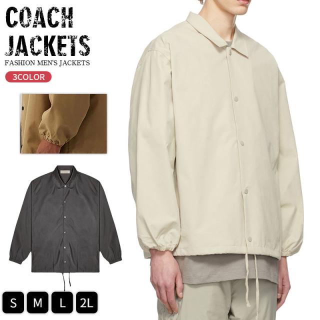 爆売中 コーチジャケット メンズ アメカジ 無地 コットン アウター ジャケット ポリコットン 春 秋 冬 ウインドブレーカー スポーツ ストリート agesugi_sfa 7,619円