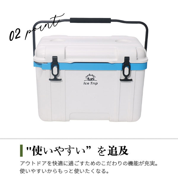 クーラーボックス 大型 26L 大容量 クーラーバッグ 高保冷 断熱 アウトドア キャンプ BBQ ハードクーラー キャンプ アウトドア 釣り 軽量_3