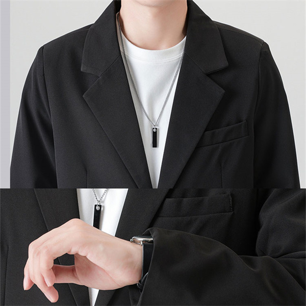 テーラードジャケット おしゃれ メンズ アウター ビジネス ジャケットカジュアル アウター 紳士服 シングル スーツ ノーアイロン 春 通勤 オフィス_13