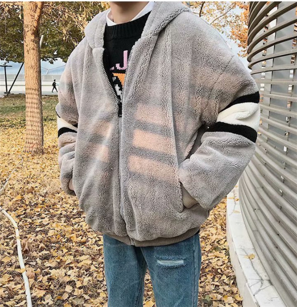 ポイント増量中 ボアブルゾン ジャケット メンズ 厚手 フード フリース