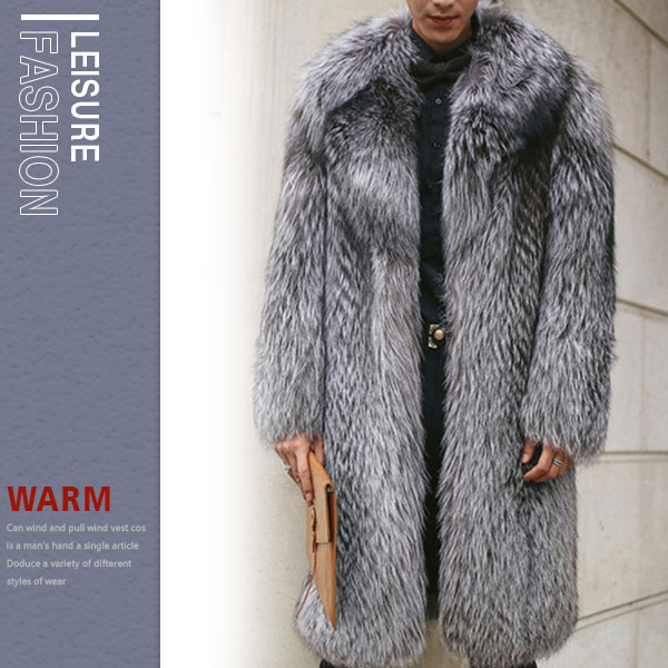 ポイント増量中 ファーコート メンズ ロング丈 フェイクファー 贅沢感 ふわふわ 秋冬着 暖かい 防寒 お洒落 毛皮コート オーバーコート 大きいサイズ 高級感