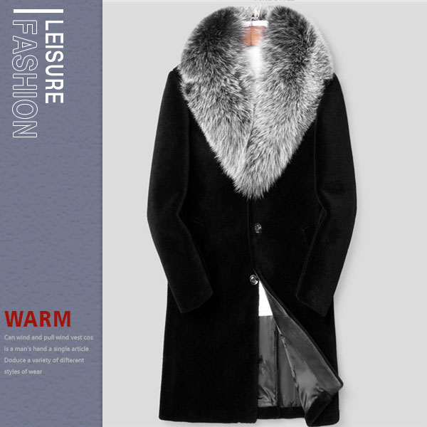 毛皮コート ファーコート メンズ ロング丈アウター ジャケット ふわふわ ファー フェイクファー モコモコ 冬物 暖かい 防寒 かっこいい 高級感