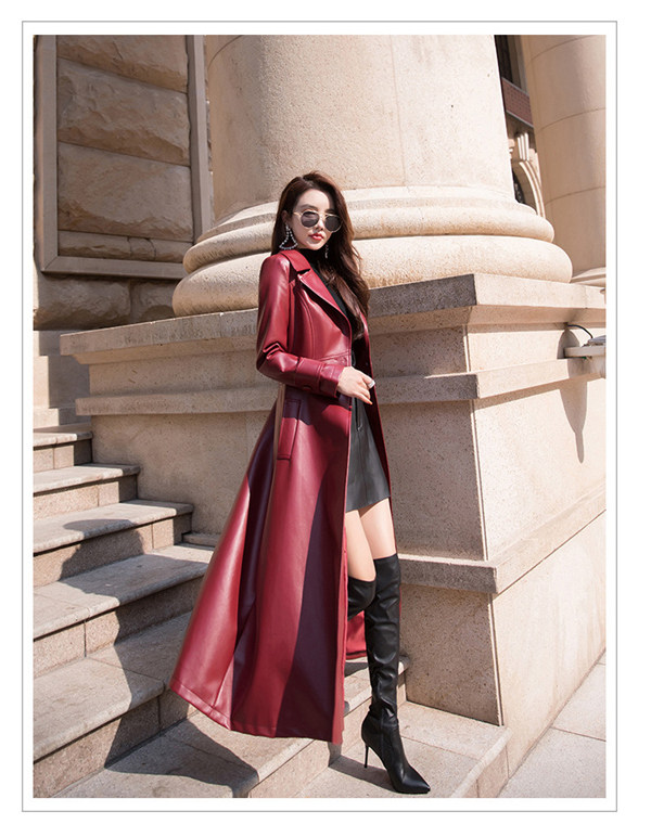 セール中 レザーコート ロングコート スプリングコート ライダース 革