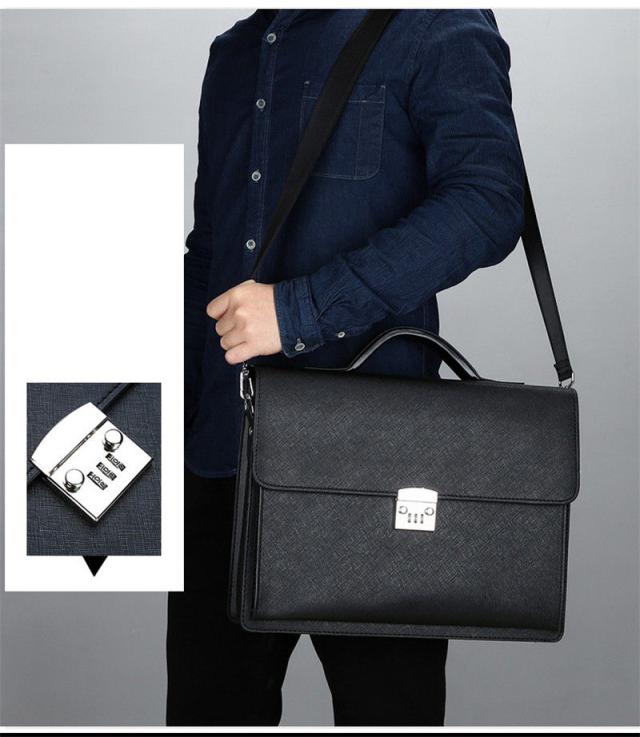 ビジネスバッグ ブリーフケース 防犯 ダイヤルロック付き 自立 メンズ レディース 革 レザー a4 手提げ ショルダーバッグ 2way 大容量 通勤 ビジネスバッグ ブリーフケース 防犯 ダイヤルロック付き 自立 メンズ