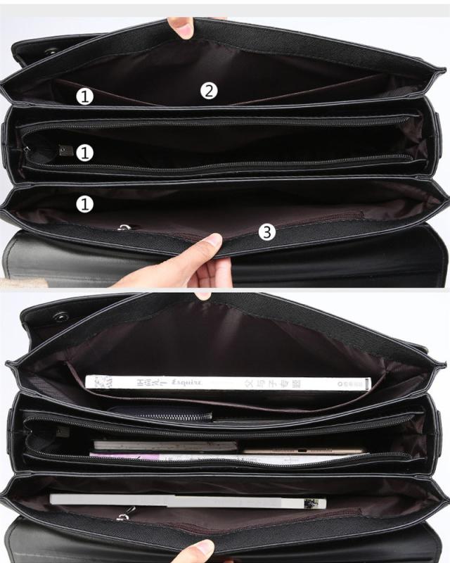 ビジネスバッグ ブリーフケース 防犯 ダイヤルロック付き 自立 メンズ