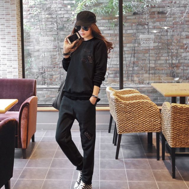 2点セット セット セットアップ 上下セット スウェット 長袖 ラウンドネック ロングパンツ ポケット ルームウエア 部屋着 かわいいの通販は 10,880円