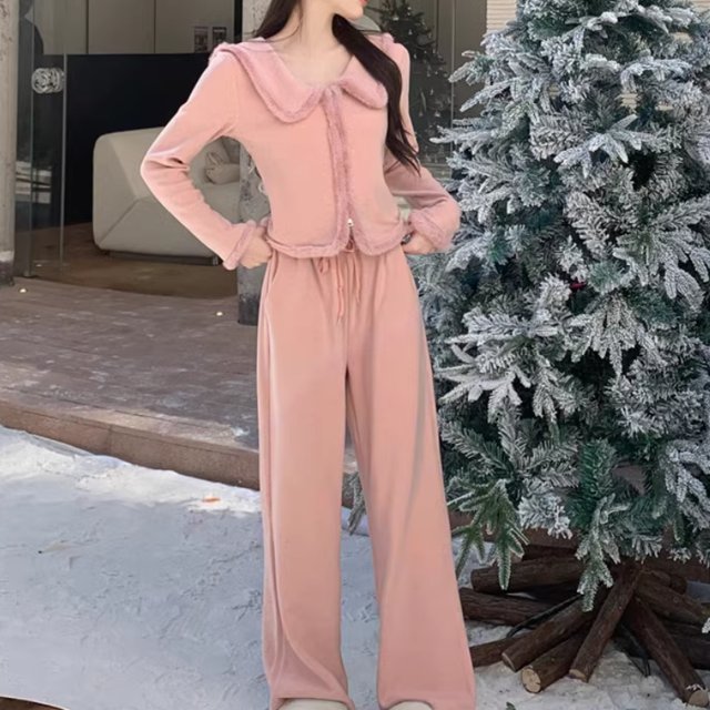 2点セット ジャケット パンツ ボトムス スーツ セットアップ 上着 レディース 羽織 前開き ロングパンツ ワイドパンツの通販は 8,880円