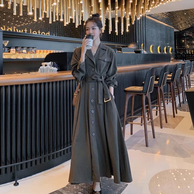 アウター レディース コート トレンチコート ロング 長袖 ベルト ウエストマーク かわいい 大人可愛い きれいめ シンプル カジュアルの通販は 8,234円