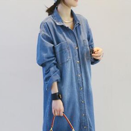ジャケット シャツ 上着 レディース デニム 羽織 前開き ロング