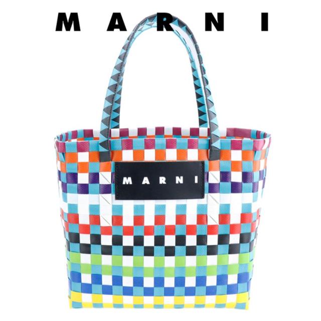 【 MARNI FLOWER CAFE 】 マルニフラワーカフェ ミニ バスケットバッグ アニマルバスケット マルニ トートバッグ マーケット マルニ かごバッグトート 高級バック ブランドバッグ レディース ブランドバック 高級 ハンドバッグ カバン かごバッグ エコ カジュアル おしゃれ