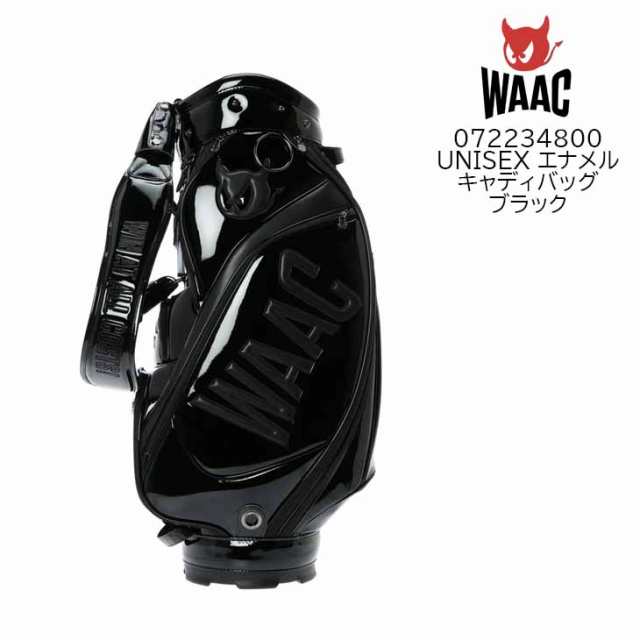 ワック WAAC UNISEX エナメル キャディバッグ ブラック/072234800 カート ユニセックス 9型 口枠5分割 刻印なし