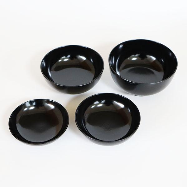 お椀 日本製 四つ椀 セット 黒 漆器 お椀 汁椀 吸物椀 雑煮椀 小皿 中皿 茶懐石 アウトドア 越前漆器 割れない 和食器 業務用漆器の通販は