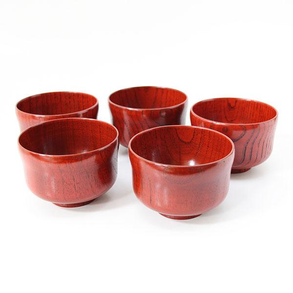 お椀 汁椀 木製 ひさご 朱塗り 漆器 漆塗り 300ml 5客 5個 セット お碗 味噌汁 スープボウル 天然木 木製椀 軽い 軽量 和風 和食器 かわいい ギフト プレゼント お祝い 御祝 男性 女性 父の日 母の日 敬老の日 結婚祝い 還暦祝い 記念品