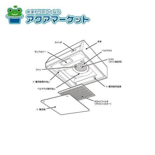 LIXIL(リクシル)キッチン部品 整流板 -RVJ-732セイリユウバン750マグチヨウ 75cm間口用の通販は