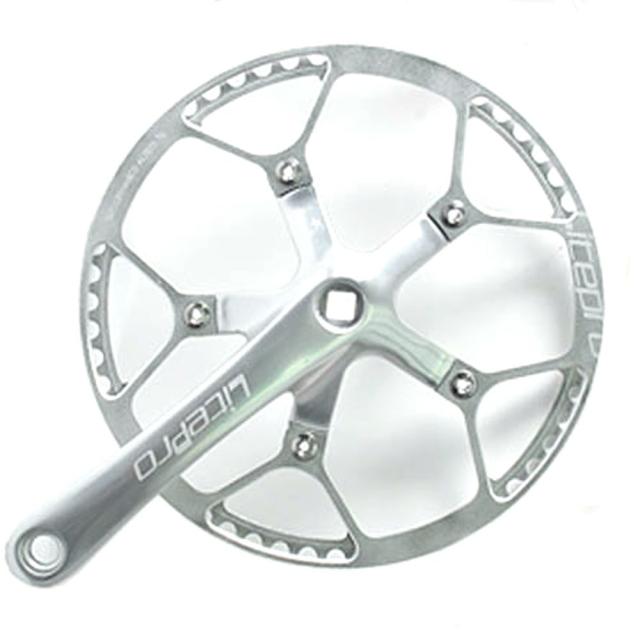 JNP 45T 47T 53T 56T 58T 航空アルミニウム超軽量折りたたみ自転車クランクセットクランク長:170mm (シルバー， 56T)