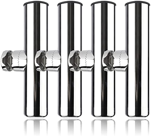 25~32mm / 1~1-1/4インチ 4点 Amarine-made ステンレス製 船竿置き クランプオンロッドホルダー ４個セット 角度調節可能 六角レンチ付き (25〜32mm / 1〜1-1/4インチ 4点)