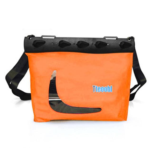 オレンジ Tonna（トンナ） 防水ポーチ 完全防水 海水浴 防水バッグ 5重防水チャック ショルダーバッグ 小物入れ 防水ケース プールバッグ IPX8認証済 PVC素材 プール 海 釣り 温泉 アウトドア 2サイズ選べる （Lサイズ・オレンジ）の通販は 5,438円