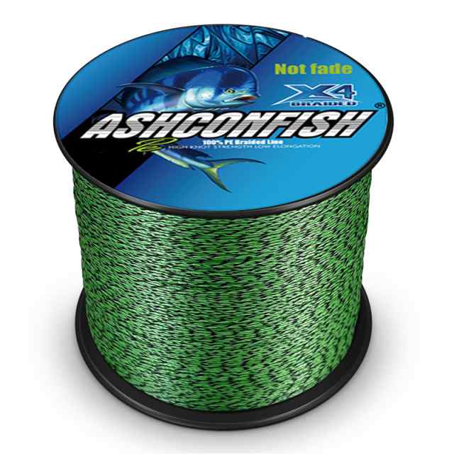 0.4号（8LB/3.63KG）_４編 ブラック＆グリーン 1000M Ashconfish PE 4編 釣り糸 1000m 超強力 高感度 耐磨耗 低伸度 釣りライン 釣糸 ブラック＆グリーンの通販は