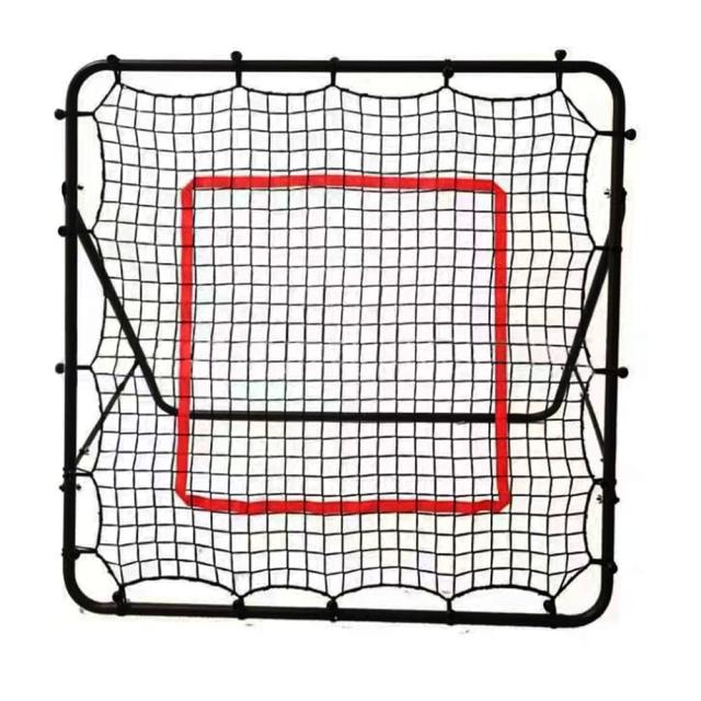 野球 練習用ネット リバウンドネット リターンネット ピッチングトレーニング バッティングトレーナー 壁あて 投球練習 携帯 自主練習 調節可 ソフトボール 軟式用 1.2ｍ*1.2ｍ (ブラック)