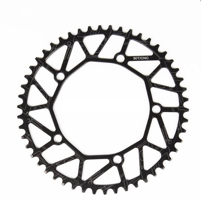 ブラック_50T Litepro折りたたみ自転車フルホロー自転車チェーン 
