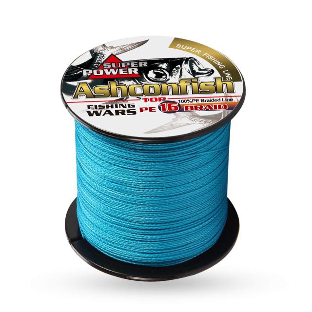 10号（100LB/45.36KG）_ブルー 1000M Ashconfish 釣り糸 16編 ブルー 1000M PE ライン