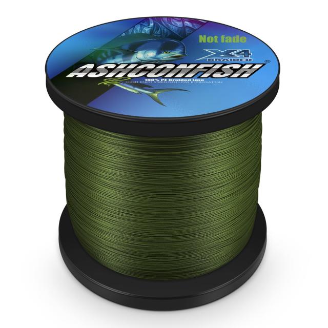 0.4号（8LB/3.63KG）_４編 アーミーグリーン 1000M Ashconfish PEライン 色落ちしない 4編 釣りライン アーミーグリーン（100M 150M 200M 300M 500M 1000M）