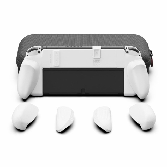 NeoGrip-セット_NeoGrip-セット-ホワイト Skull ＆ Co.Switch 有機ELモデル用「NeoGrip」人間工学 交換可能グリップ 精密軽量 伸びれる設計 どんな手のサイズでも対応可能「ホワイト」「セット」の通販は