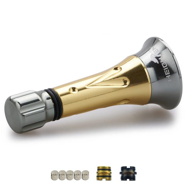 ゴールド HEIGHTEN 45mm リール スタンド カスタムバランサー シマノ(SHIMANO) ダイワ(DAIWA) スピニングリール 通用 Pillar Series (ゴールド) (279)