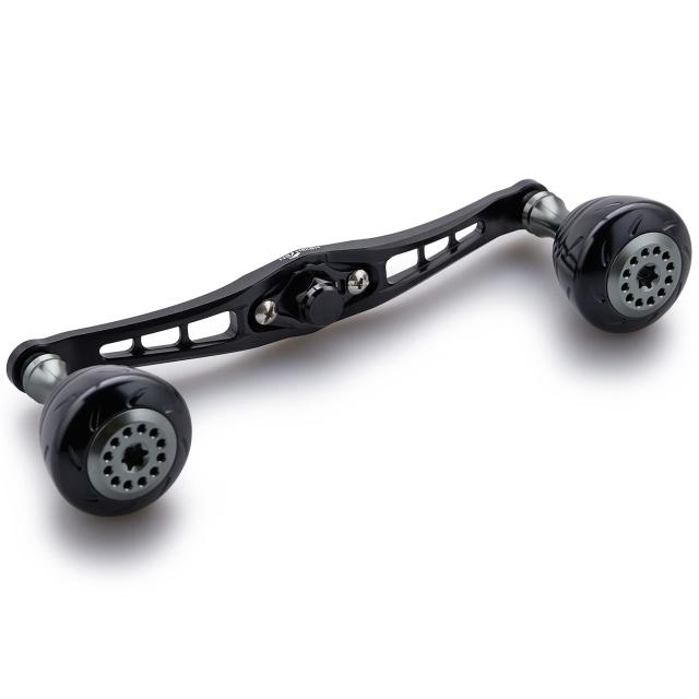 120mm_ブラック HEIGHTEN 120mm ベイト リール ハンドル シマノ ダイワ アブガルシア 通用 ベイトリール 用 Spider Series (120mm， ブラック) (126)