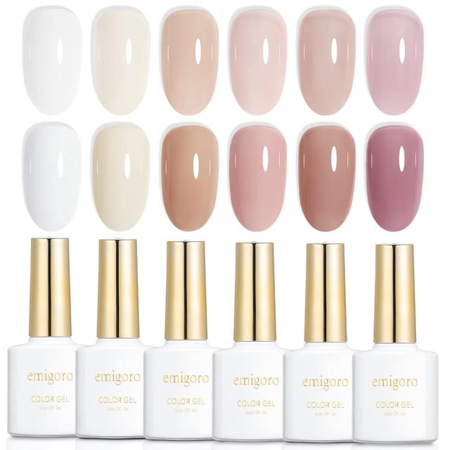 03カラージェル 6色 カラージェル emigoro ジェルネイル 6色セット 透明感 セルフネイル 初心者用 シアーカラージェルネイル 10ml/本 UV・LED対応の通販は 6,022円