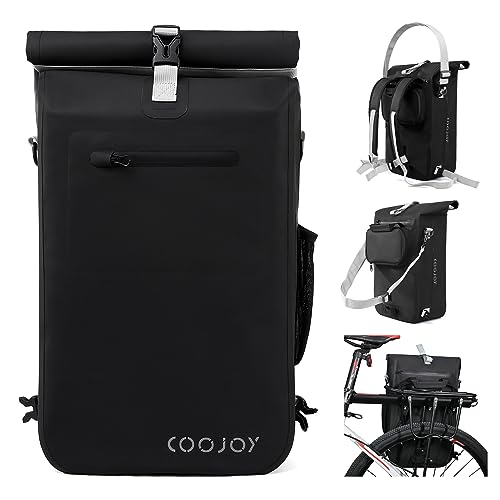 （ビロシー）VILOCY 自転車サイドバッグ パニアバッグ 完全防水 18L 大容量 ロールトップ バックパック 自転車バックパック キャリアバッグ 多機能 アウトドア 旅行