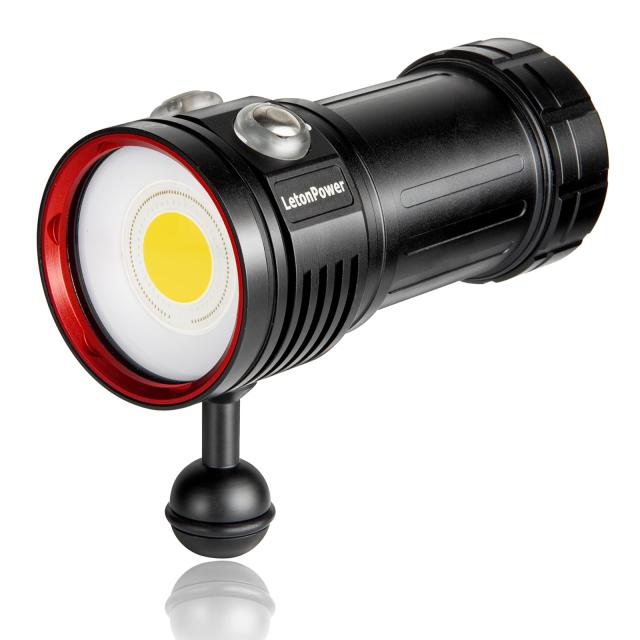 Sealion L12 ダイビングライト、LetonPower L12 8000Lumens 水中ライト， 100m 水中ライト ダイビング、水中ライト ダイビング， タイプC充電 潜水用 ライト，水中撮影、動画撮影水中カメラ ライト 広角水中ライト