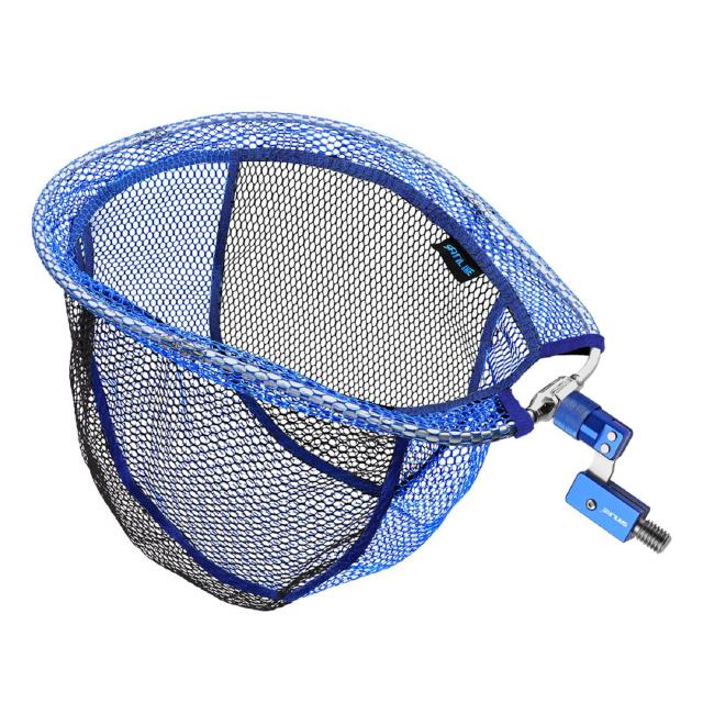 青黒い-[M]枠48×60cm-ブルージョイント付き サンライク（SANLIKE）タモ網 大型たも網 交換用 ラバーネット ランディングネット スペアネット 替え網 磯替網 アルミフレーム・オーバル・四つ折り 釣り ネット フィッシング フィッシュ 海釣り コンパクト 軽量＆携帯便利 青黒