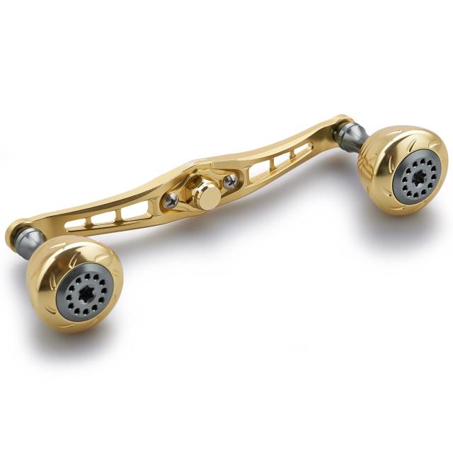 120mm_ゴールド HEIGHTEN 120mm ベイト リール ハンドル シマノ ダイワ アブガルシア 通用 ベイトリール 用 Spider Series (120mm， ゴールド) (546)