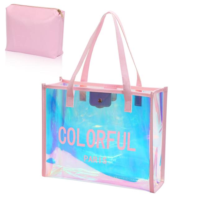 ピンク [JANLOFO] プールバッグ 女の子 ビーチバッグ ビニールバッグ プール 透明 バッグ 水泳 温泉バッグ スイミングバッグ 小学生 海水浴 運動会 ピンクの通販は 5,365円