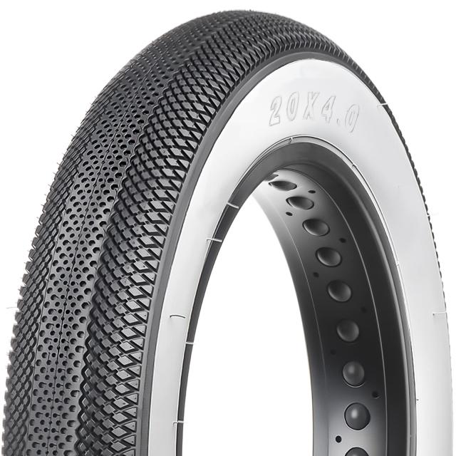 20×4.0 - しろいろ MOHEGIA 自転車 ファットタイヤ: 20×4.0インチ 電動自転車用タイヤ - 折りたたみ式 交換用タイヤ - 都市型 アシストバイク 三輪車 に対応 - しろいろ